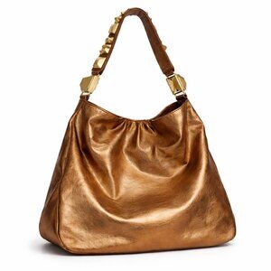 Betsey Johnson Gold Hobo Bag